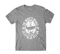 SEGY8876S The Mighty Whale T-Shirt Grey S