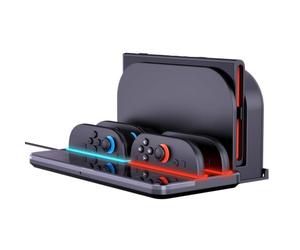 Sehawei Base de Carga para Switch 2 JoyCon, Charging Storage Base pour Switch 2 Original Dock, Organizador con 4 joycon mandos y 8 Ranuras para Tarjetas de Juego