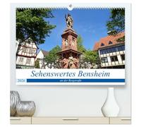 Sehenswertes Bensheim an der Bergstraße (hochwertiger Premium Wandkalender 2026 DIN A2 quer), Kunstdruck in Hochglanz: Die mittelgroße Stadt Bensheim ... dem Weinanbau mit all seinen Genussfreuden.