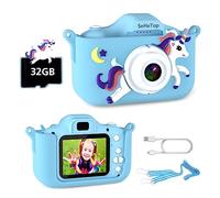 SeHeTop Camara Fotos Infantil, 1080P HD Video cámara Fotos niños,Juguetes niños 3 4 5 6 7 8 9 10 años,Juguetes con cámara para niños y niñas, Regalos de cumpleaños, scon Tarjeta SD de 32 G (Azul)