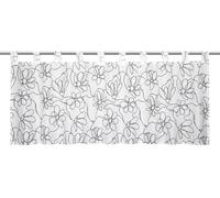Sehlbach Cortina de bistró Voile Estampado Floral Integral, Blanco, 140 x 48 cm Cortina Estilo bistró, Ofrece privacidad, Traslúcida, Decoración Sencilla, Certificado Oeko-Tex