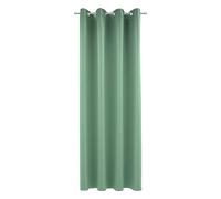 Sehlbach Cortinas confeccionadas Ojales, Dimout Liso, Verde, 140x245 cm Cortinas, Ahorran energía en Invierno, Repelen el Calor en Verano, Opacas, Certificado Oeko-Tex, Fáciles de Colocar