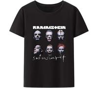 Sehnsucht Full Printing T-Shirts Woman Man Modal Casual Simplicity Crewneck Retro tee Unisex 100% Cotton Short-Sleeve T-Shirts Black S