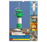 Sehnsucht nach Meer - Ostsee (Wandkalender 2026 DIN A3 hoch), CALVENDO Monatskalender: Schöne Bilder von Meer, Stränden und Häfen