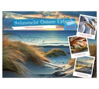 Sehnsucht Ostsee Urlaub (Wandkalender 2026 DIN A4 quer), CALVENDO Monatskalender: Raus aus dem Alltag, rein in die frische Brise: Spüre den Sand unter deinen Füßen, hör das sanfte Rauschen der Wellen.