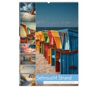 Sehnsucht Strand (Wandkalender 2026 DIN A2 hoch), CALVENDO Monatskalender: Dieser Kalender zeigt den Strand von seiner schönsten Seite authentisch, nordisch und zeitlos.