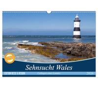 Sehnsucht Wales - Collagen eines Landes (Wandkalender 2026 DIN A3 quer), CALVENDO Monatskalender: Wales - Westlich von England öffnet sich ein Land ... traumhafter Strände und historischer Orte