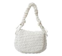 Sehuby Bolsa acolchada de hombro individual de gran capacidad para mujer, correa cómoda de nailon con cremallera