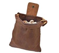 Sehuby Bolsa de lona de cuero de almacenamiento, para senderismo, camping, portátil, supervivencia al aire libre, bolsa de forraje, bolsas plegables, Brown