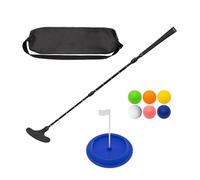 Sehuby Juego de palos de golf de dos vías con disco de golf y pelota de práctica, longitud ajustable, fácil de usar
