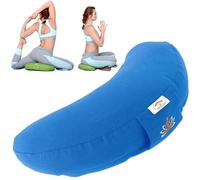 sei Design - Cojín para Yoga (Relleno de Trigo sarraceno, algodón, 46 x 25 x 10 cm), Color Azul