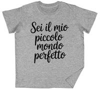 Sei Il Mio Piccolo Mondo Perfetto Grey Kids Unisex T-Shirt tee