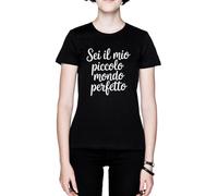 Sei Il Mio Piccolo Mondo Perfetto Negro Mujer Camiseta Black Women's T-Shirt tee