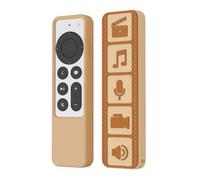 SEIAIYG Funda Compatible con Apple TV 4K 2022/2021, Carcasa Protectora de Silicona Ligera y Lavable, Antideslizante, Antichoque - Marrón