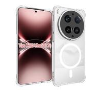 SEIAIYG Funda Compatible con MagSafe para Vivo X300 Ultra, Carcasa de TPU Transparente Antigolpes con Soporte Magnético para Carga Inalámbrica