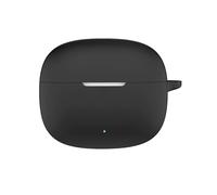 SEIAIYG Funda Compatible con Oneplus Nord Buds 4 Pro, Estuche Protectora de Silicona con Mosquetón, Anticaídas y Antipolvo - Negro