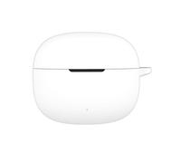 SEIAIYG Funda Compatible con Oneplus Nord Buds 4 Pro, Estuche Protectora de Silicona con Mosquetón, Anticaídas y Antipolvo - Blanco