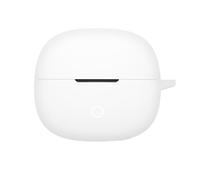 SEIAIYG Funda Compatible con Realme Buds Clip, Estuche Protectora de Silicona con Mosquetón, Anticaídas y Antipolvo - Blanco