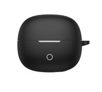 SEIAIYG Funda Compatible con Realme Buds Clip, Estuche Protectora de Silicona con Mosquetón, Anticaídas y Antipolvo - Negro