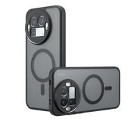 SEIAIYG Funda para Realme GT 8 Pro Compatible con MagSafe, Protección Lente Cámara, Tacto Aterciopelado, Carcasa Translúcida Mate Antigolpes - Negro