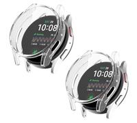 SEIAIYG Funda para Samsung Galaxy Watch 7 40mm, [2 Piezas] Ultrafina Suave TPU Silicona Cobertura Completa Shockproof Caso Funda para Samsung Galaxy Watch 7 40mm - Transparente+Transparente