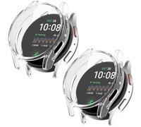 SEIAIYG Funda para Samsung Galaxy Watch 7 44mm, [2 Piezas] Ultrafina Suave TPU Silicona Cobertura Completa Shockproof Caso Funda para Samsung Galaxy Watch 7 44mm - Transparente+Transparente