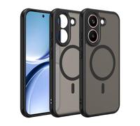 SEIAIYG Funda para Xiaomi Poco X8 Pro Compatible con MagSafe, Protección Lente Cámara, Tacto Aterciopelado, Carcasa Translúcida Mate Antigolpes - Negro