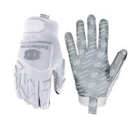 Seibertron H.P.I.R.G Guantes de Pantalla Táctil,Receptor de Futbol Americano, Flexibles Transpirables Anti Impacto Protect Back of Hand Glove Adulto Blanco XL