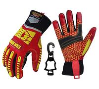 Seibertron HIGH-VIS HRC5 Rigger Excellent Grip Cut5 Handyman/Boxer Work Gloves Abrasion Resistant Oil & Gas Drilling Safety Impact Protection Gloves CE EN388 3541 XL with 1 Black Glove Clip
