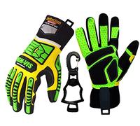 Seibertron HIGH-VIS SDXG2 Dexterity Super Grip GEL Oil & Gas Anti-Vibration Impact Protection Safety Gloves CE EN388 4131 XXL with 1 Black Glove Clip