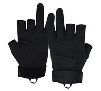 Seibertron Hombres de S.O.L.A.G-T Operaciones Especiales 2 Dedos Guantes sin Dedos Tactical Assault Luz Guantes Negro XXS