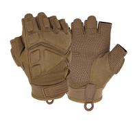 Seibertron Patented S.O.L.A.G 2.0 Guantes Pantalla táctil tácticos Impermeables de protección de Impacto Also fit Airsoft Caza Senderismo equitación Ciclismo Motocicleta Escalada Medio Dedo Coyote L