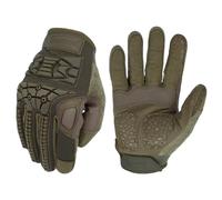 Seibertron T.F.F.I.G Guantes de Dedo Completo para Hombre, tácticos, Militares, Flexibles, protección contra Impactos TPR, Verde Oscuro, L