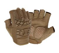 Seibertron T.H.F.I.G Guantes Medio Dedo Hombre Tácticos Militar Flexible Caucho de protección Combate Caza Senderismo Airsoft Paintball Motocicleta Moto Montar a Caballo Coyote XXS