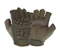 Seibertron T.H.F.I.G Guantes Medio Dedo Hombre Tácticos Militar Flexible Caucho de protección Combate Caza Senderismo Airsoft Paintball Motocicleta Moto Montar a Caballo Green L