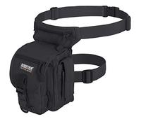 Seibertron Utilidad Panel Impermeable Airsoft Tactical Pierna de la Gota de la Bolsa del Tipo B Negro Cross Over Pierna Rig Negro