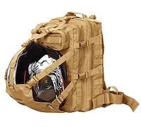Seibertron Waterproof Large Capacity Molle Motorcycle Helmet Holder/Cycling Helmet Storage/Hiking Helmetcatch Bag/Backpack Also Fit Basketball Football Soccer Backpack Khaki