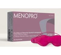 SEID Lab MENOPRO® para Mujer+ ANTIFAZ FRIO DE REGALO, Comprimidos, 30 Unidades, sin Gluten ni Lactosa, Alivio de Sofocos y Sudoración Nocturna, Tomar antes de Acostarse