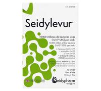 Seid Lab Seidylevur Adultos 10 Sticks - Probiótico de Choque con Saccharomyces Boulardii, Zinc y Vitamina B6 - Alivio Rápido de Diarrea y Restauración de la Flora tras Antibióticos