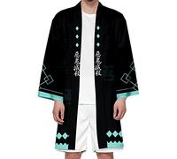 Seidarise Demon Slayer Haori - Chaqueta tipo kimono para hombre, estilo japonés, con siete mangas abiertas - - Medium