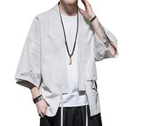 Seidarise - Kimono tradicional japonés para hombre, chaqueta Noragi, chaqueta Yukata Coat Haori - - Small