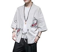 Seidarise - Kimono Tradicional japonés para Hombre, Chaqueta Noragi, Chaqueta Yukata Coat Haori - - X-Large