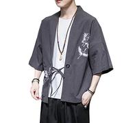 Seidarise - Kimono tradicional japonés para hombre, chaqueta Noragi, chaqueta Yukata Coat Haori - - XX-Large