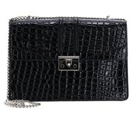 SEIDENFELT MANUFAKTUR bolso de noche Roros Big Croco Print Black