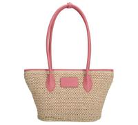 SEIDENFELT MANUFAKTUR bolso shopper Savonlinna Tulip Shopper Natural Straw With Pink beige
