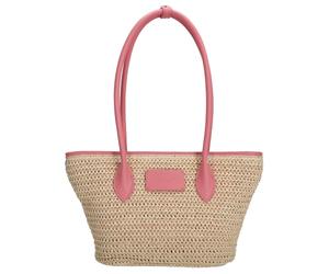 SEIDENFELT MANUFAKTUR bolso shopper Savonlinna Tulip Shopper Natural Straw With Pink beige