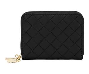 SEIDENFELT MANUFAKTUR Ylva Woven Wallet Black Woven