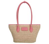 Seidenfelt Savonlinna Tulip - Bolso shopper 33.5 cm (natural straw with pink)