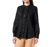 Seidensticker Blusa de Manga Larga de Corte Regular, Negro, 36 para Mujer