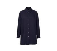 Seidensticker Blusa Larga para Mujer, Corte Holgado, Color Liso, Manga Larga, Cuello de Camisa, Blusa Larga, Azul, 38